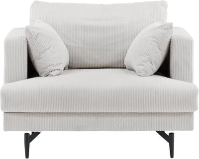Svea - Ruma fauteuil - ribstof - beige