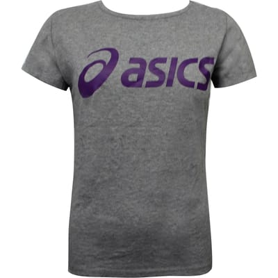 Asics Logo Dames Grijs T-Shirt