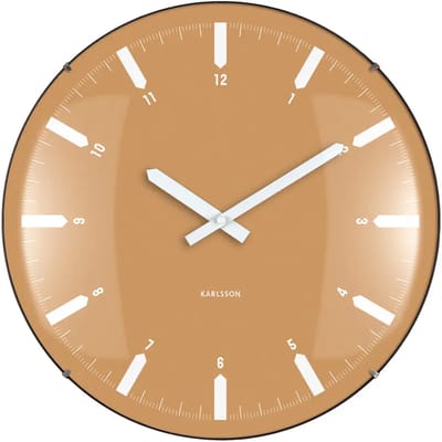 Karlsson Wandklok Realista Dome - Geel - 35x35x35cm - Wandklok Modern