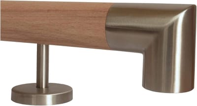 Beuken Leuning - Trapleuning Hout - Veilig Traplopen - Onbehandeld Natuurlijk Hout - Ø 42 mm - Natuurlijk Hout