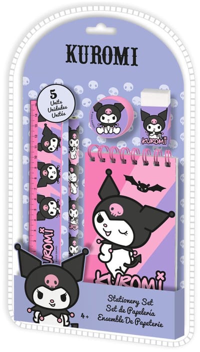 Hello Kitty & Kuromi Stationery Set - 5-delig - Inclusief Notitieboekje - Sanrio Schrijfset
