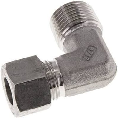 R 1/2'' Buitendraad x 12L RVS L-Fitting 90graden 315 Bar DIN 2353 - FL2E-MC-ST-012R-12-L