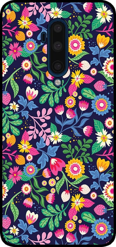 Smartphonica Telefoonhoesje Geschikt voor OnePlus 7T Pro met bloemen opdruk - TPU backcover case flower design geschikt voor OnePlus 7T Pro