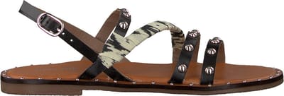 Ton & Ton Meisjes Platte sandalen - Sh709 - Zwart - Leer - - Maat 30