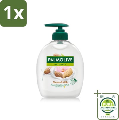 1 x Palmolive Handzeep Naturals Amandel Melk 300 ml - Handzeep - Handen Reinigen - Handen Verzorgen - Amandelmelk - Aloëvera