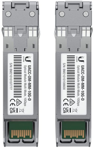 Ubiquiti UACC-OM-MM-10G-D-2 / Fiber Multi-Mode Module 10G 2-Pack: UACC-OM-MM-10G-D-2 / Vezel Multi-mode module 10G, verpakking van 2 stuks
