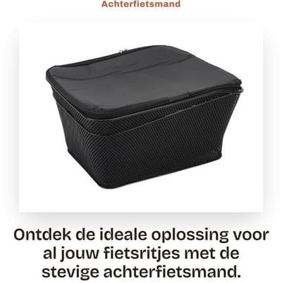 Dailygoods- Fietsmand 20L Capaciteit 20kg - Achterfietsmand - Waterdichte Hoes - Roestwerend - Sterk IJzermateriaal - Duurzaam en Betrouwbaar - Achtermand