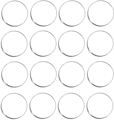 Allecto Plus - 16 acrylplaten - ronde panelen - 75 cm - transparant - Xmas - fotolijst - ambachten - doe-het-zelf - decoratie