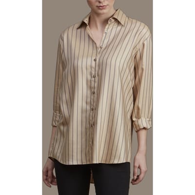 Stenströms Dina Shirt, Long Beige Stripe Größe: 34 | Longsleeves Outlet | Damen | Braun
