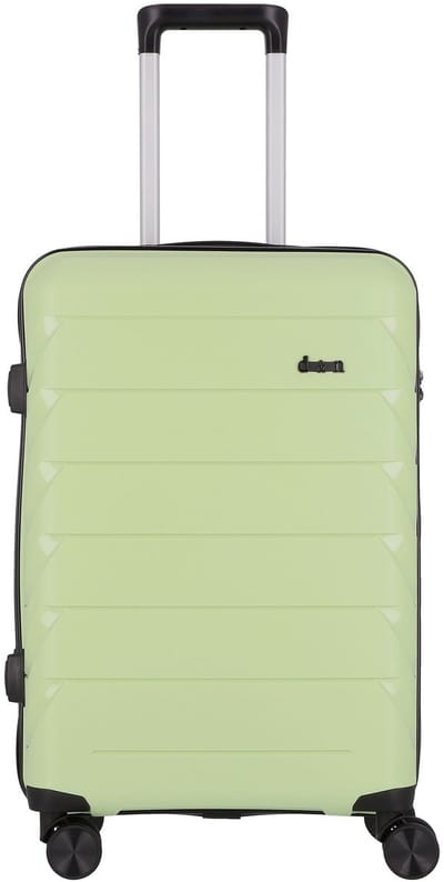 d & n Travel Line 4100 4 wielen Trolley M 64 cm - Harde bagage - TSA slot - lime green