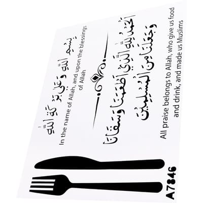 Messen Vorken Letters Patroon Muursticker Muurdecoratie voor Familiekamer Kunst Decoratie black