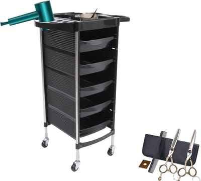 Professionele Trolley voor Kappers met 5 Lades, Wielen en Ideaal voor Salon en Beauty Behandelingen