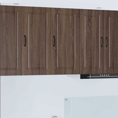 vidaXL - Wandkast - PORTO - Bruin - Eiken - 40 - x - 31 - x - 80 - cm - Bewerkt - hout