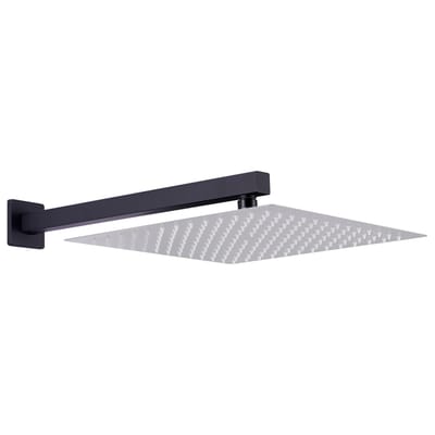 vidaXL - Douchearm - vierkant - 30 - cm - roestvrij - staal - 201 - zwart