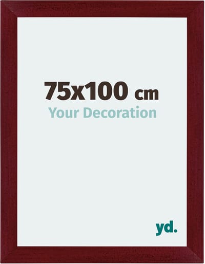Your Decoration - Fotolijst 75x100 cm - MDF - Wijnrood Geveegd - Mura