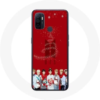 Coque de protection - MANIACASE - Oppo A53 - BTS Bangtan Garçons - Souple - Rouge - Cadeau de Noël 2023 rouge