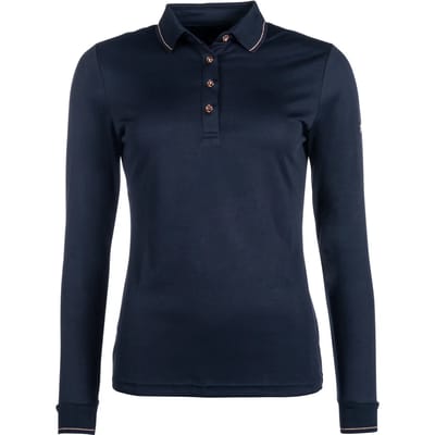 Damespolo met lange mouwen HKM Rosegold Glamour
