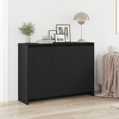 vidaXL - Dressoir - Zwart - 102 - x - 29.5 - x - 75 - cm - Bewerkt - hout