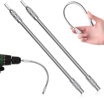 2x Flexibele Schroevendraaierverlenging 300mm - 1/4'' Zeskant Bit Houder voor Boormachine