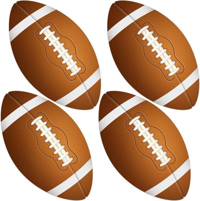 Voetbal Uitsparingen - Papier Uitsnijdingen Rugby - Klaslokaal Decoreren - Groot Formaat Ontwerp - 25 x 21 cm - Voetbal