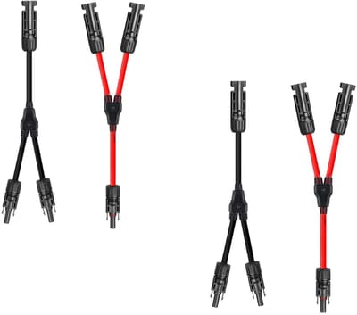 Zonne-energie Verdeler - PV Y-stekker Paar - Parallel Schakelen - Hoge Stroomcapaciteit - 6 mm² Kabel