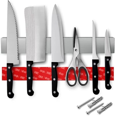 SnelShoppen - Loco Bird Magnetische Messenset 40 cm - Zelfklevende RVS Messenhouder met 3M VHB Tape - Multifunctionele Keuken Magnetstrip voor Keukena