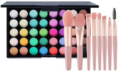 NAXSIR Make-up Set - Oogschaduw Palette 40 Kleuren - Inclusief 8 Professionele Make-up Penselen