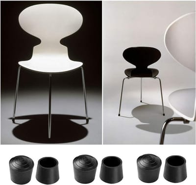 50x Ronde Antislip Stoeldoppen Zwart Rubber voor Poten Tafel en Stoelen