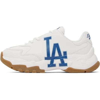 MLB Big Ball Chunky Style Collège Semelle Épaisse Augmentant la Hauteur Grand Logo Basse Top Chaussures de Papa Baskets Unisexe Off-White 3ASHBCV4N-07WHS 38