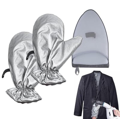 Stoomstrijkijzer Handschoen - Hittebestendige Stoomhandschoen - Kleding Stomen - Veilige Handbescherming - 29 x 23 x 1 cm - Grijs
