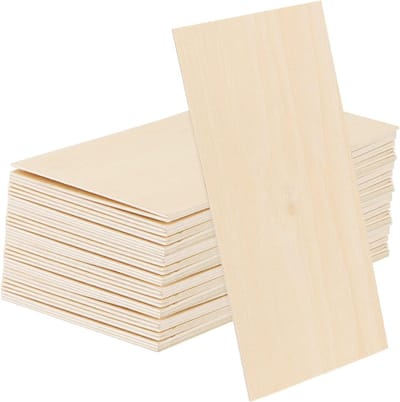 Houtplaten Multiplex - Lindehout Vellen - Houtbewerking Knutselen - Natuurlijk Duurzaam Materiaal - 100x200x1.5mm - Natuurlijk