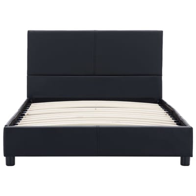 vidaXL - Bedframe - kunstleer - zwart - 90x200 - cm