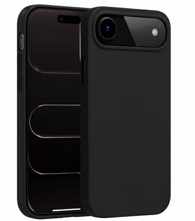 Zwart Hoesje Geschikt Voor iPhone 17 AIR - Zwarte Siliconen hoesje - TPU Back Cover Hoes - Zwart