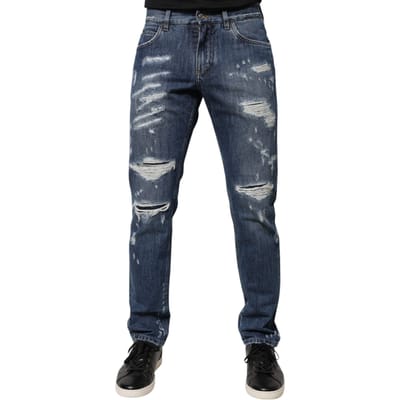 Versleten Denim Jeans
