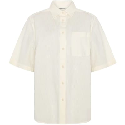 Dameshemd KnowledgeCotton Apparel Loose Seersucker