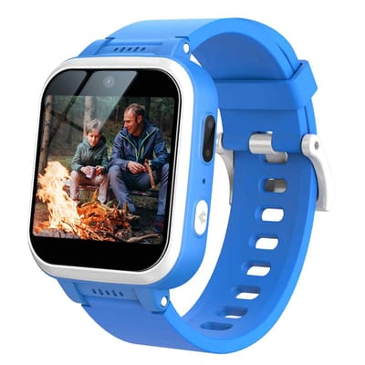 Peysaitr - Kinder Smartwatch - Inclusief 7 puzzelspellen - Touchscreen 1.54 inch - HD Dual Camera - Multifunctioneel - Kerstcadeaus - Verjaardagscadeau - Blauw - 1 stuk