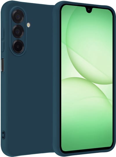 Hoesje Geschikt voor Samsung Galaxy A17 - Sterk & Shockproof - Hoes Cover - Siliconen Case - Donkerblauw