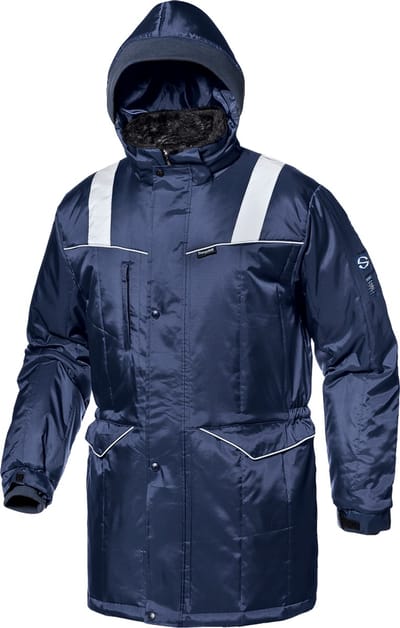 SIR SAFETY OPERA QUARK Gevoerde Werkjas HEREN Veiligheidsjas Donkerblauw - Thermisch Gevoerd - Reflecterend - Afneembare Capuchon