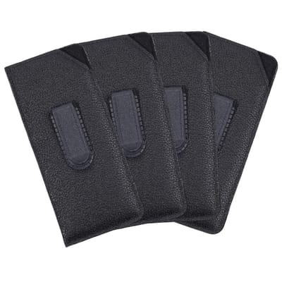 Dailygoods - Draagbare Lederen Etui met Verticale Zakclip - Zwart voor Zonnebrillen