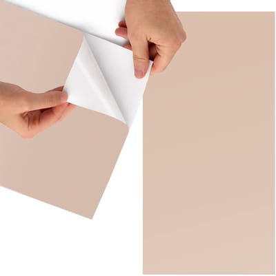 Tulup Meubelfolie - Warm beige Meubelfolie - 65x130 cm - Beige Meubelfolie - Meubelfolie Zelfklevend - Minimalist Meubelfolie - Wrapfolie Keuken - Wanddecoratie - Achtergronden en patronen