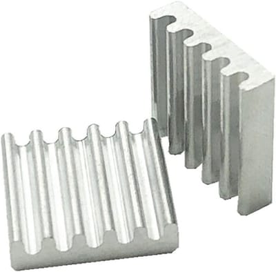 Aluminium Koellichaam - Koeler Pad - Component Koeling - Goede Warmteafvoer - 13x13x3mm 100 Stuks - Zilver