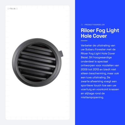 Dailygoods- Fog Light Hole Cover - Bezel - Geschikt voor Su-b-aru Forester 2009-2013 - Zwart - Perfecte Bescherming - Verbeterde Uiterlijk - Mistlampenafdekking