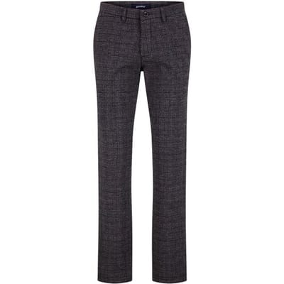 Gardeur Broek Bono Cotton Blend Check Donker Grijs / male