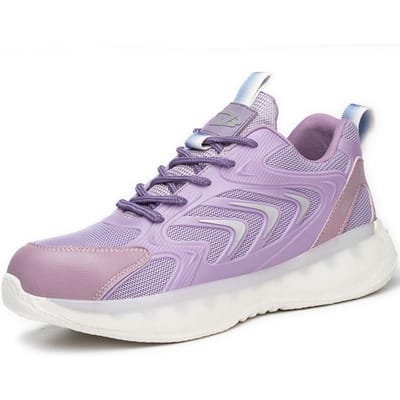 Stalen neus veiligheidsschoenen dames werk sneakers ademende luchtkussen werkschoenen dames lekvrije lichte veiligheids werkschoenen dames 37 gray