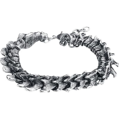 Alchemy Gothic - Gothic Armband - Vertebrae - voor Mannen - zilverkleurig