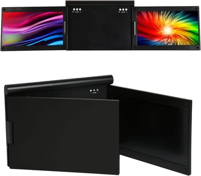 Draagbare Dubbele Monitor - Laptop Extender Scherm - Productiviteit Verhoging - Plug and Play - 133 Inch - Zwart