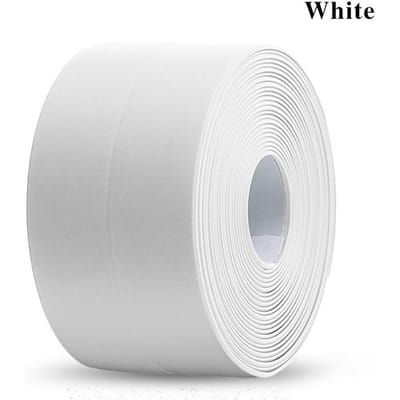 Douche Bad Afdichtingstape Strips PVC Zelfklevende Waterdichte Muursticker voor Badkamer Keuken Afdichting Kit Strip Wastafel Schimmelbestendig 320cm x 2.2cm white