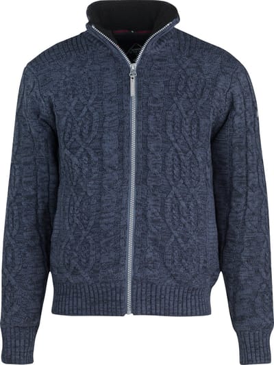 BJØRNSON Viggo Teddy Wintervest Heren - Kabel Gebreid - Maat 5XL - Donkerblauw