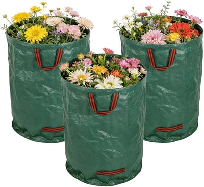 Bladzakken - Tuinafvalzakken - Tuinonderhoud - Verstevigde draaghendels - 53 gallon - Groen