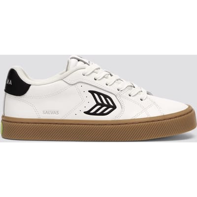 Cariuma Salvas Leather Gum Warm White Black Logo Size: 40.5 | Sneakers Outlet | Unisex | Zwart
